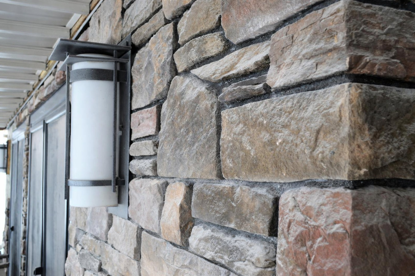 Stone veneer installation